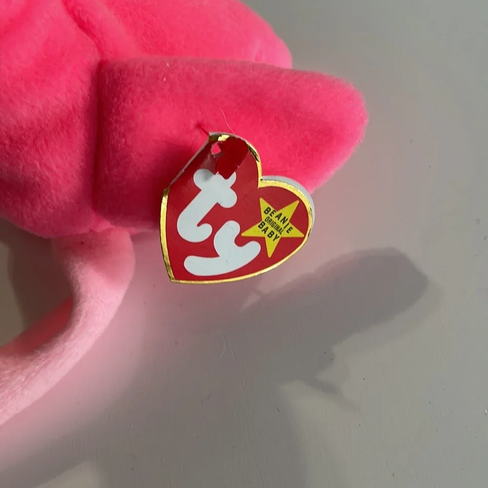 Ty Beanie Baby * Pinky‎ the Flamingo * Date of Birth: Feb 13, 1995 * Collectible